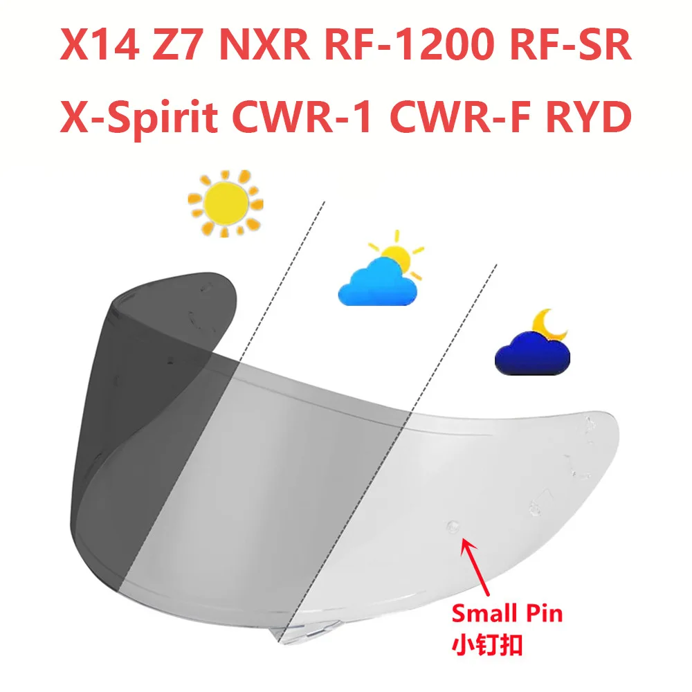 Helmet Visor Lens for SHOEI Z-7 Z7 X-14 X14 CWR-1 CWR1 NXR RF-1200 RF1200 X-Spirit III XSpirit 3 X-Fourteen RYD CWR-F CWRF RF-SR