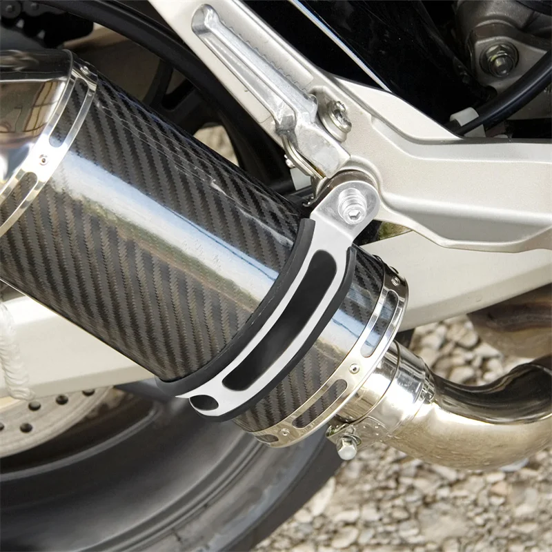 Motorcycle Exhaust Muffler Clamp Exhaust Pip Supporting Bracket Fixed Ring Hanger Band Fixture 60/88mm Support Bracket