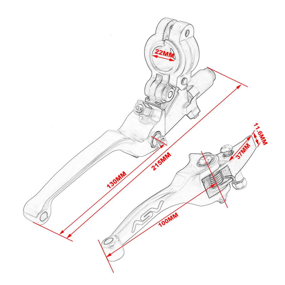 CNC Clutch Brake Lever Motorcycle For Honda KTM YAMAHA KAWASAKI SUZUKI CR CRF EXC EXCF YZ YZF KX KLX RM RMZ 125 250 450 250R