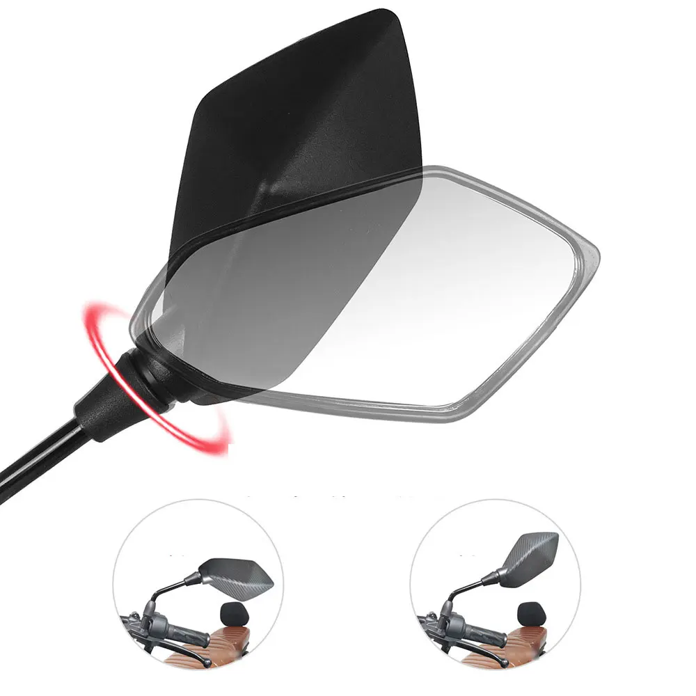 Universial 8mm 10mm Electromobile Back Side Convex Motorcycle Mirror Handle Bar End Side Rearview Mirrors for Scooter E-Bike