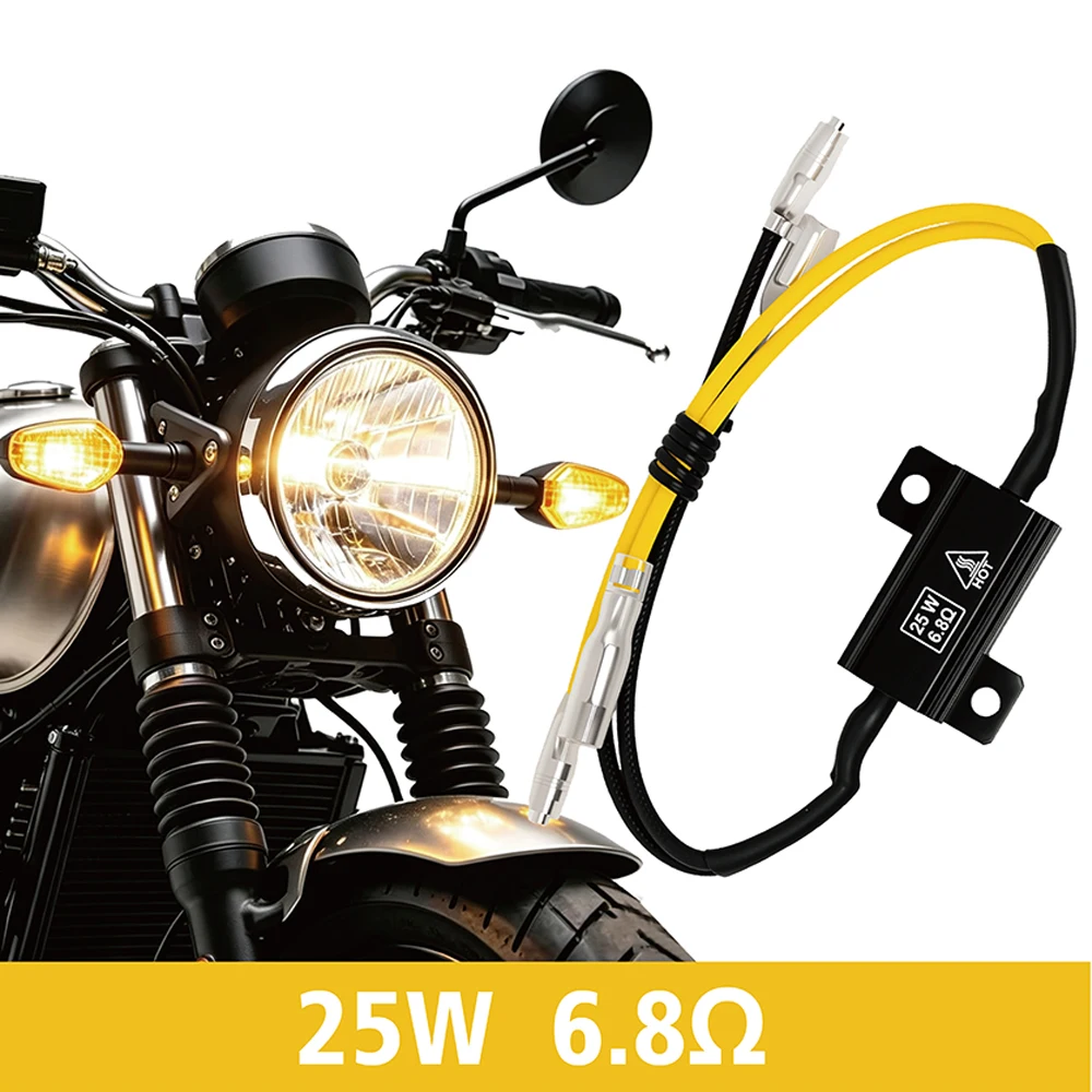 Motorcycle LED Accessories LED Turn Signal Decoder MotorTurn Signal Lamps Resistors 25W 6.8/8/10Ohm
