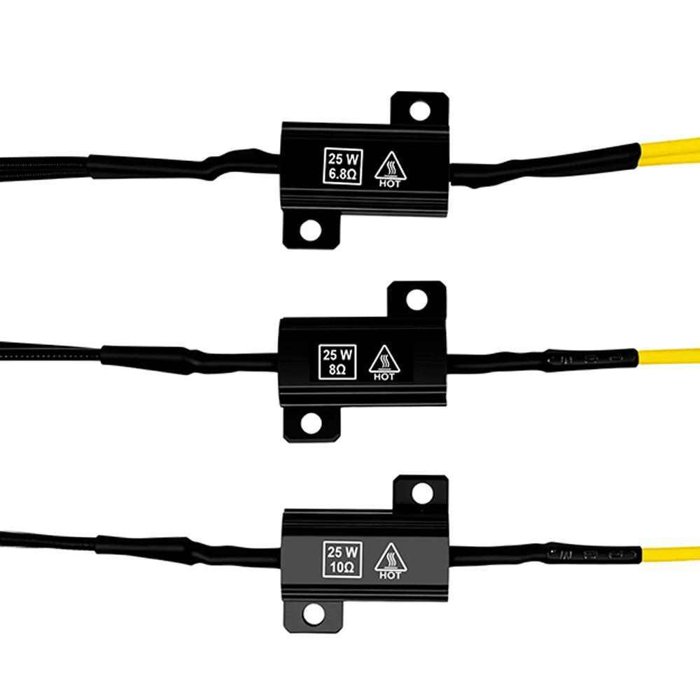 Motorcycle LED Accessories LED Turn Signal Decoder MotorTurn Signal Lamps Resistors 25W 6.8/8/10Ohm