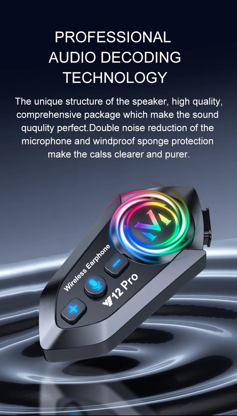 1/2x Y20 Pro Motorcycle Helmet Intercom BT5.4 Motorcycle Helmet Headset Waterproof 500m Intercomunicador Speaker Interphone