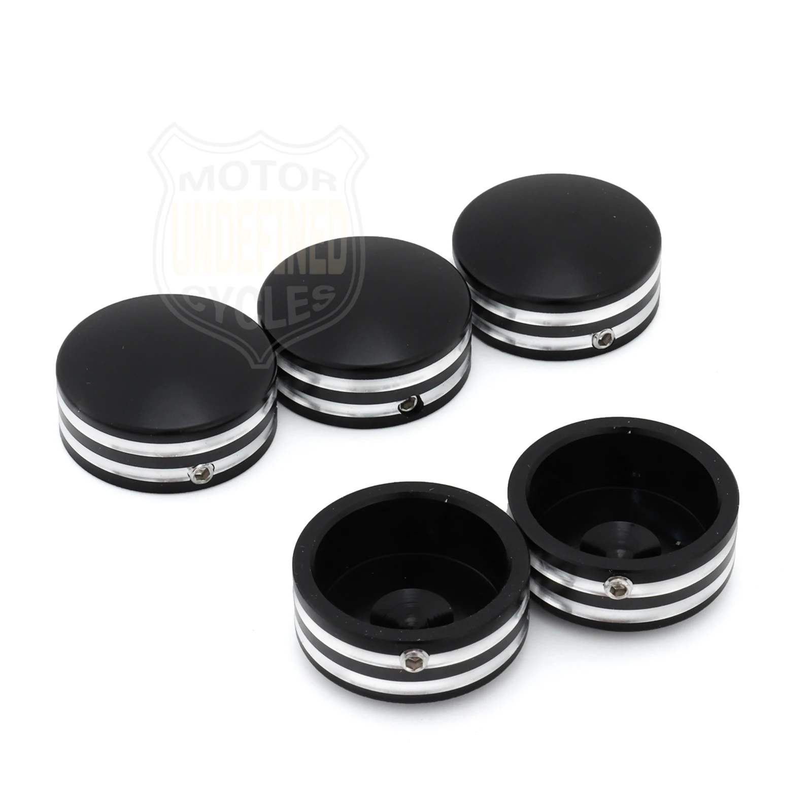 Rear Sprocket Flat Bolt Cover Caps for Harley Softail Fat Boy 1993-2023 Sportster XL 883 1200 Touring Road King Glides Black