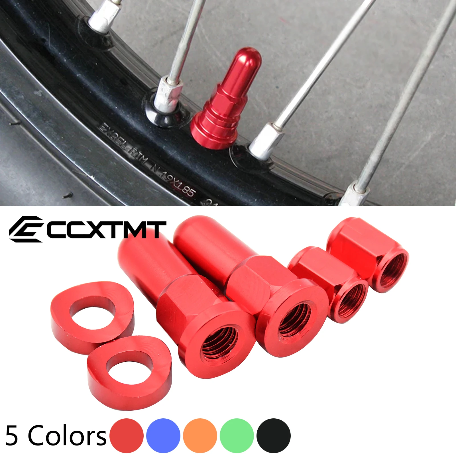 Motocross Valve Cap Dirt Bike Rim Lock Nuts Bolts Spacer For KTM Yamaha Honda CRF 250R 450R 250X 450X 250RX 450RX CR125 CR250