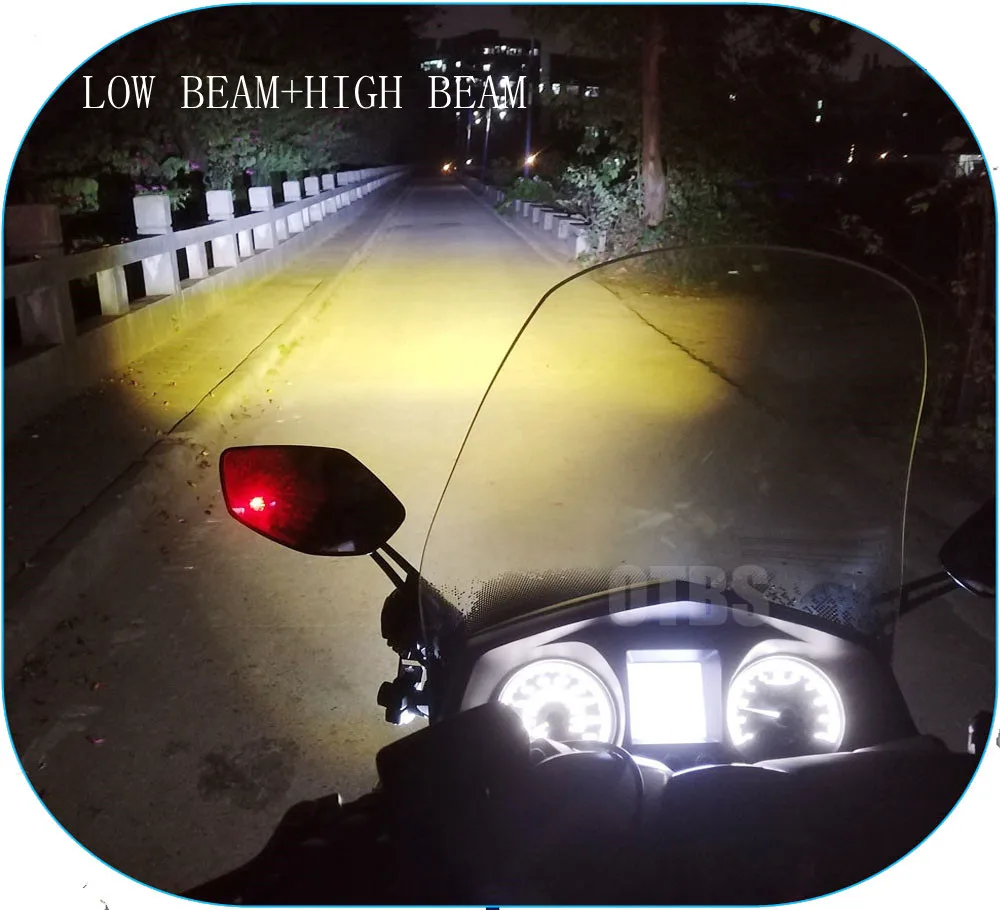 Pair 100W Motorcycle Headlight Fog Lights Led Auxiliary Driving Light Spotlight Headlamp Dual Color flasher farol Moto Fog Lamp.