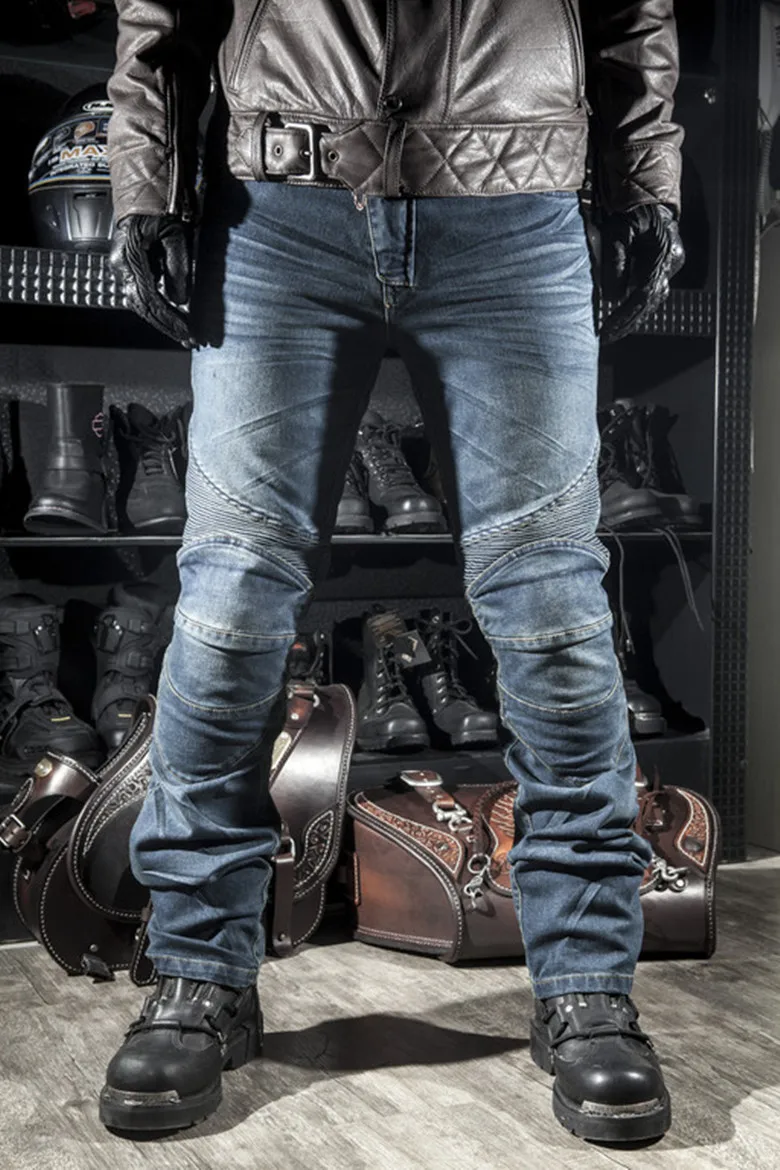 Komine - Men's Motorcycle Jeans, Men's Motorcycle Jeans, Protective Equipment, Knee Guards YJF