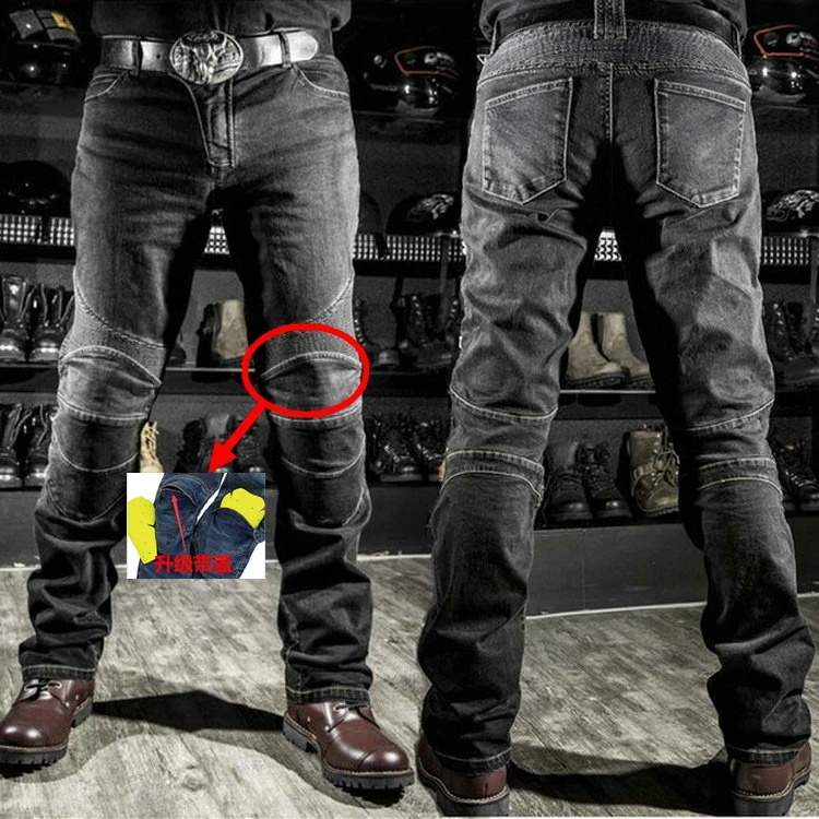 Komine - Men's Motorcycle Jeans, Men's Motorcycle Jeans, Protective Equipment, Knee Guards YJF