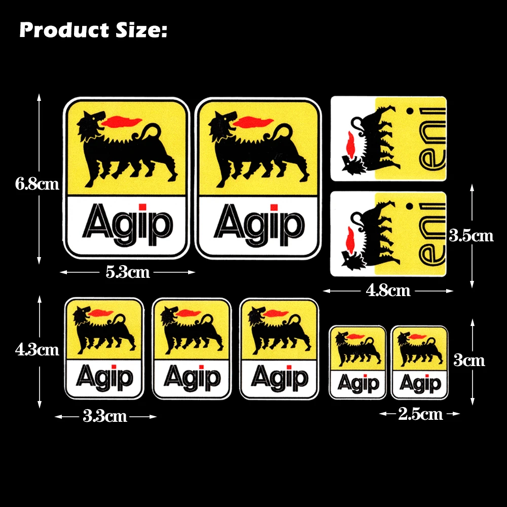 Motorcycle Stickers AGIP Eni Oil Lubricants Laminated Aprilia Graphics Reflective Decal for KTM YAMAHA Kawasaki Suzuki Honda BMW