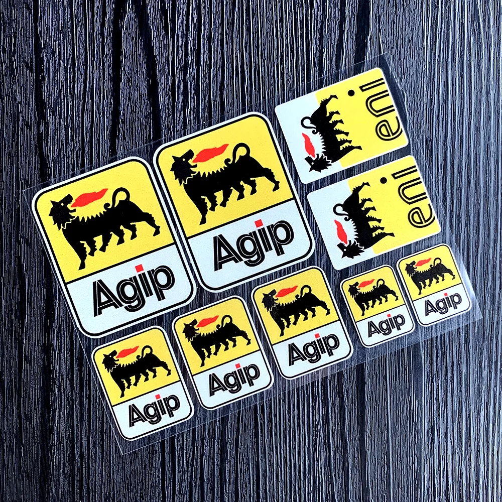 Motorcycle Stickers AGIP Eni Oil Lubricants Laminated Aprilia Graphics Reflective Decal for KTM YAMAHA Kawasaki Suzuki Honda BMW