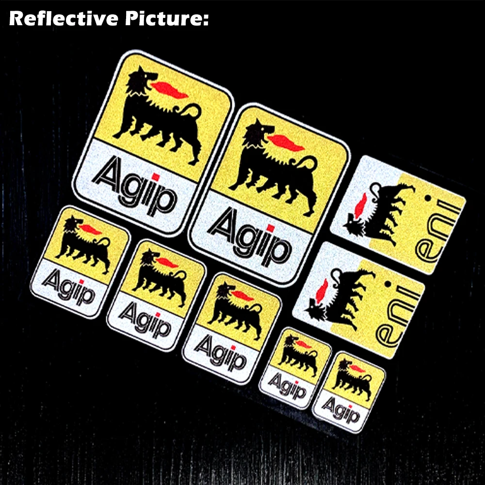 Motorcycle Stickers AGIP Eni Oil Lubricants Laminated Aprilia Graphics Reflective Decal for KTM YAMAHA Kawasaki Suzuki Honda BMW