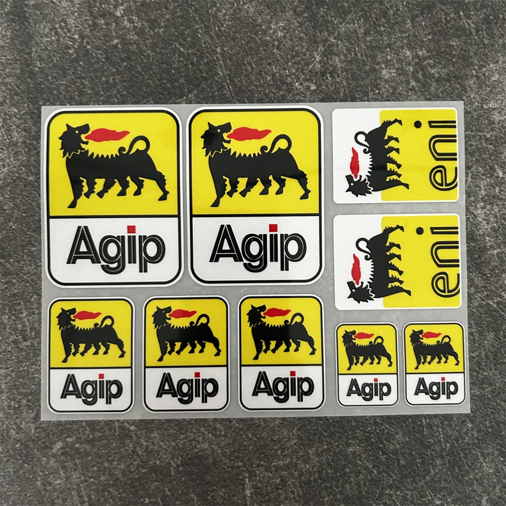 Motorcycle Stickers AGIP Eni Oil Lubricants Laminated Aprilia Graphics Reflective Decal for KTM YAMAHA Kawasaki Suzuki Honda BMW