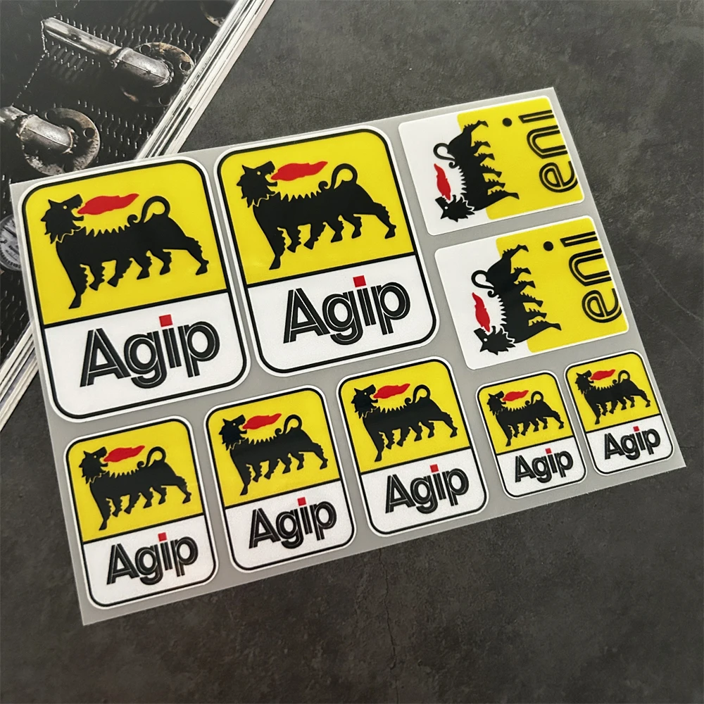 Motorcycle Stickers AGIP Eni Oil Lubricants Laminated Aprilia Graphics Reflective Decal for KTM YAMAHA Kawasaki Suzuki Honda BMW