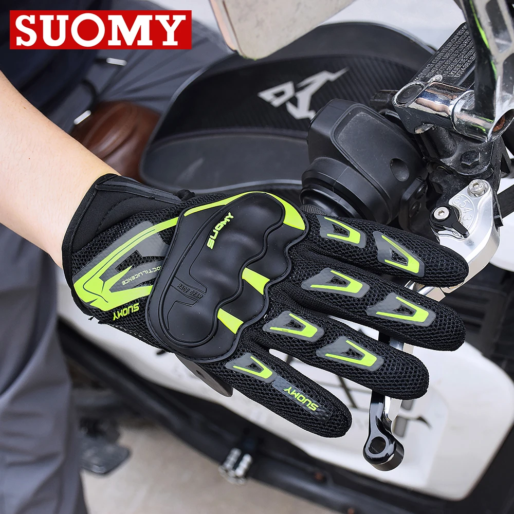 Suomy Motorcycle Gloves Summer Mesh Breathable Moto Gloves Men Women Touch Screen Motocross Gloves Touch Screen Cycling Gloves