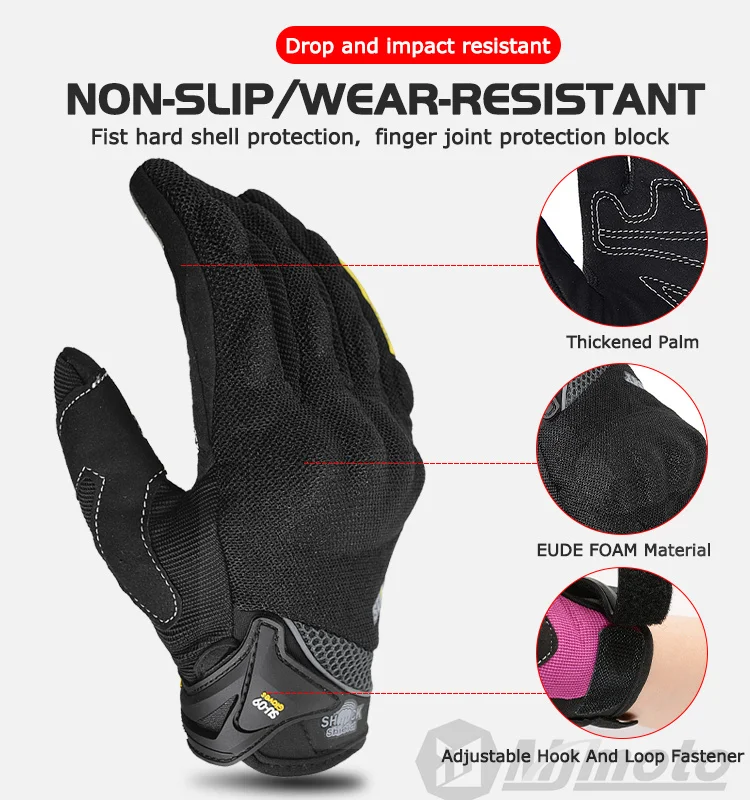 Suomy Motorcycle Gloves Summer Mesh Breathable Moto Gloves Men Women Touch Screen Motocross Gloves Touch Screen Cycling Gloves