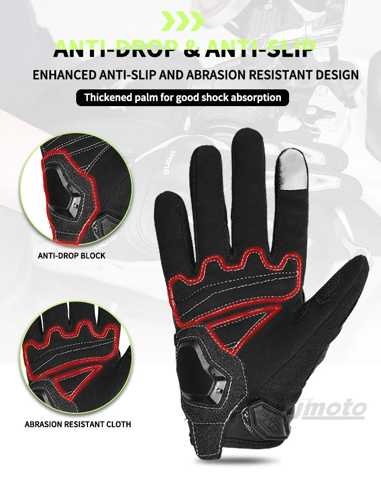 Suomy Motorcycle Gloves Summer Mesh Breathable Moto Gloves Men Women Touch Screen Motocross Gloves Touch Screen Cycling Gloves