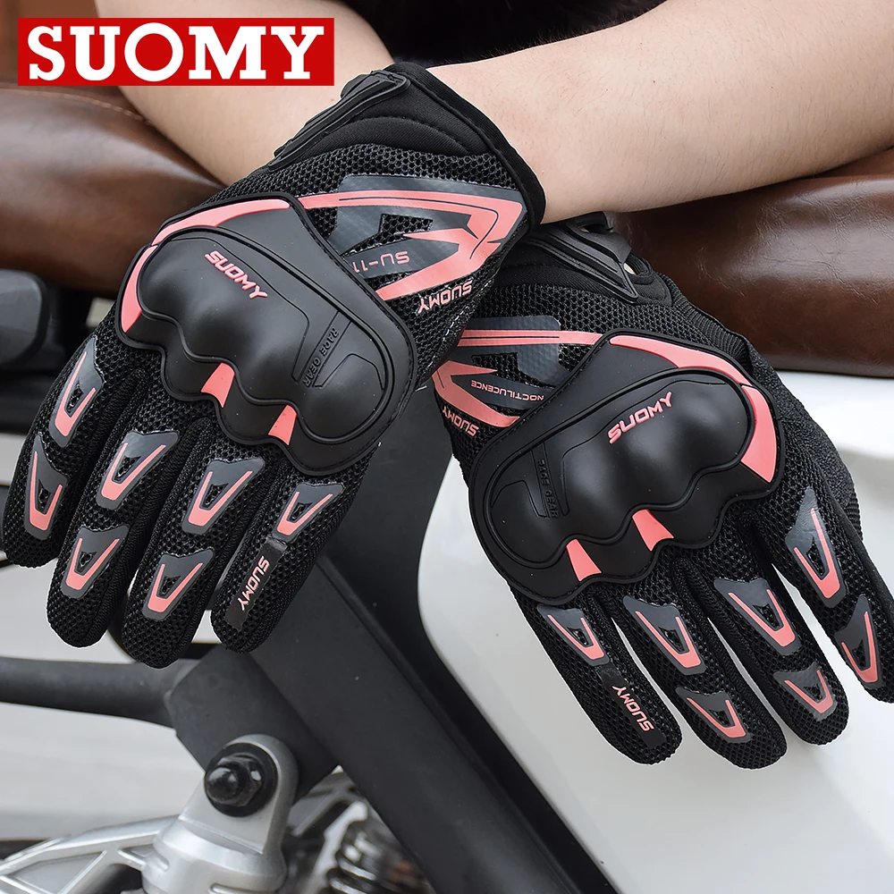 Suomy Motorcycle Gloves Summer Mesh Breathable Moto Gloves Men Women Touch Screen Motocross Gloves Touch Screen Cycling Gloves