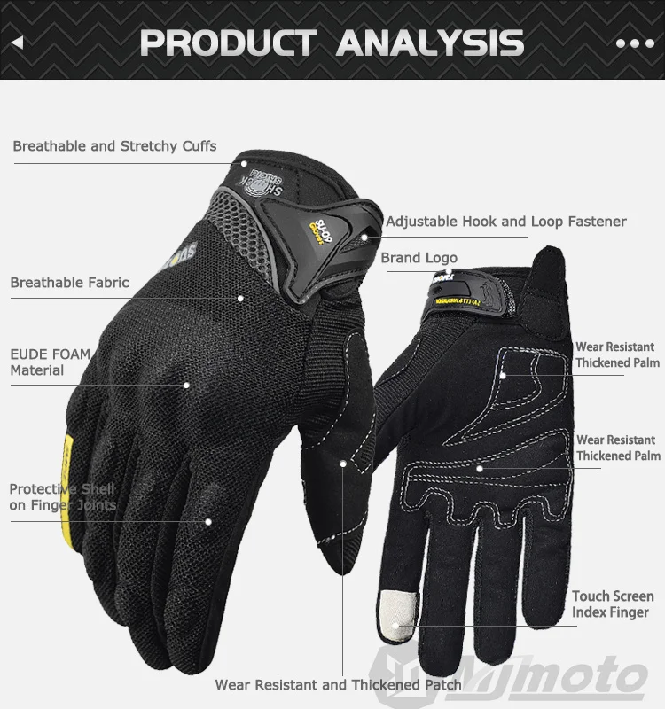 Suomy Motorcycle Gloves Summer Mesh Breathable Moto Gloves Men Women Touch Screen Motocross Gloves Touch Screen Cycling Gloves