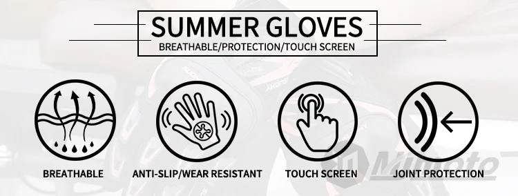 Suomy Motorcycle Gloves Summer Mesh Breathable Moto Gloves Men Women Touch Screen Motocross Gloves Touch Screen Cycling Gloves
