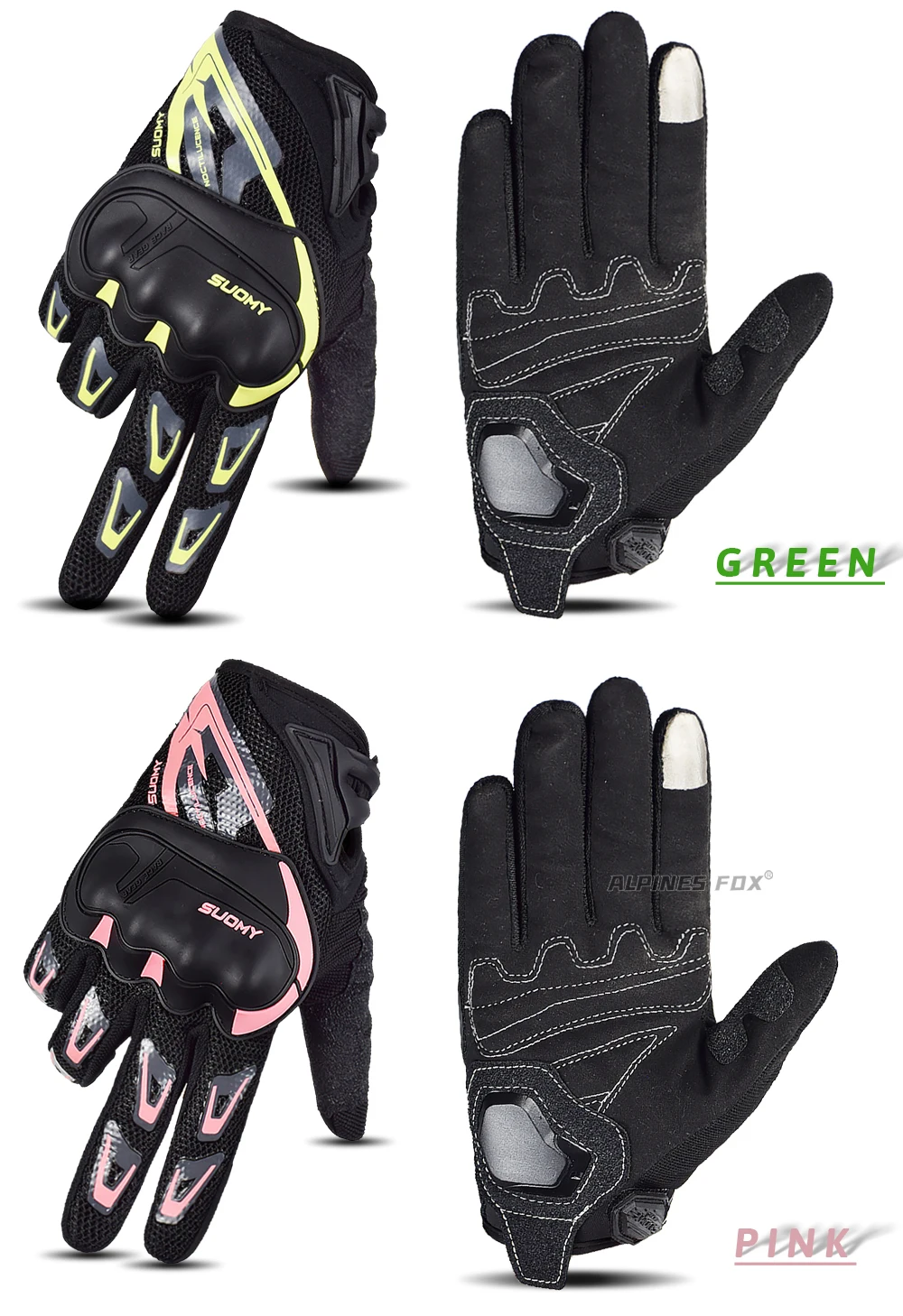 Suomy Motorcycle Gloves Summer Mesh Breathable Moto Gloves Men Women Touch Screen Motocross Gloves Touch Screen Cycling Gloves