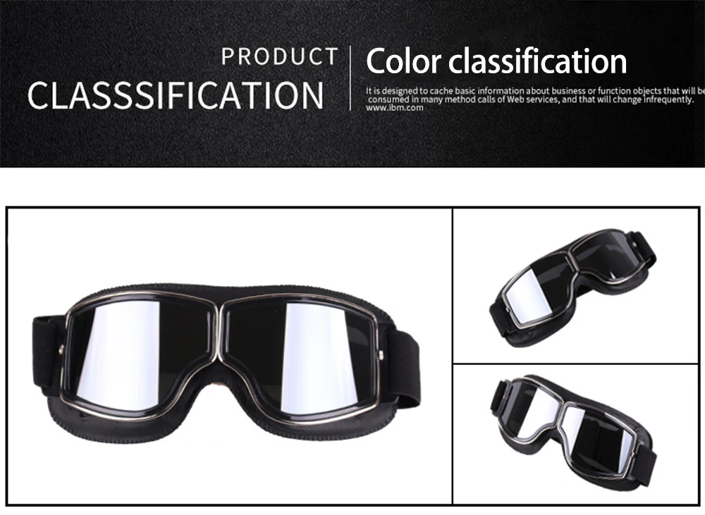 Motorcycle Glasses Windproof Motorcycle Helmet Glasses Sunglasses Retro Universal Folding Leather Retro Motorcycle Accessories