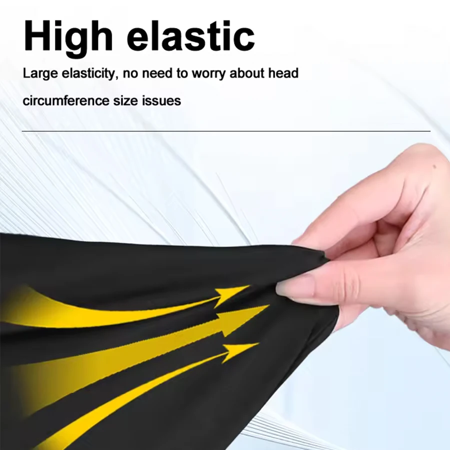 Summer Cycling Ice Silk Head Cover with Sweat Absorption and Moisture Wicking, Glasses Holes, Full Coverage, Windproof, Outdoor