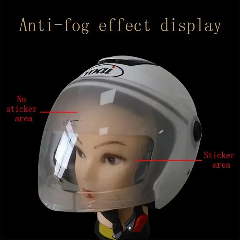 Universal Motorcycle Helmet Rainproof/Anti-fog Film Motorcycle Helmet Clear Patch Film Durable Nano Coating Sticker Amagi