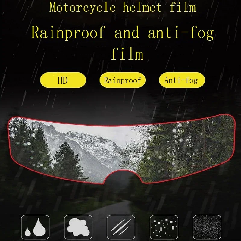 Universal Motorcycle Helmet Rainproof/Anti-fog Film Motorcycle Helmet Clear Patch Film Durable Nano Coating Sticker Amagi