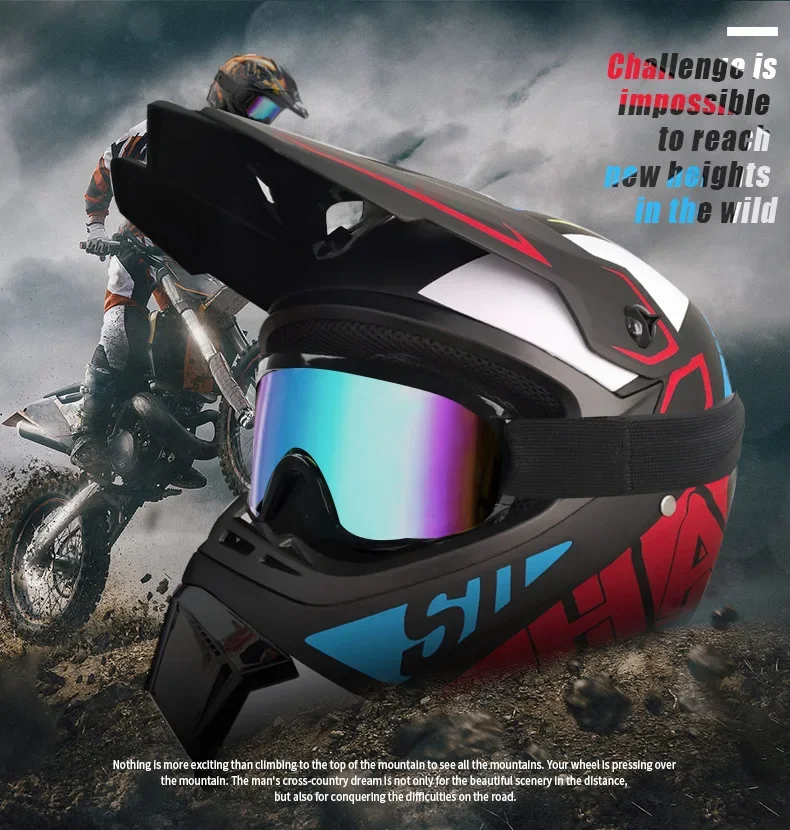 Youth Motorcycle Helmet Children Off Road Capacete Dirt Bike Downhill ATV DH Go-kart Cross DOT Approval Mountain Bike For Kids