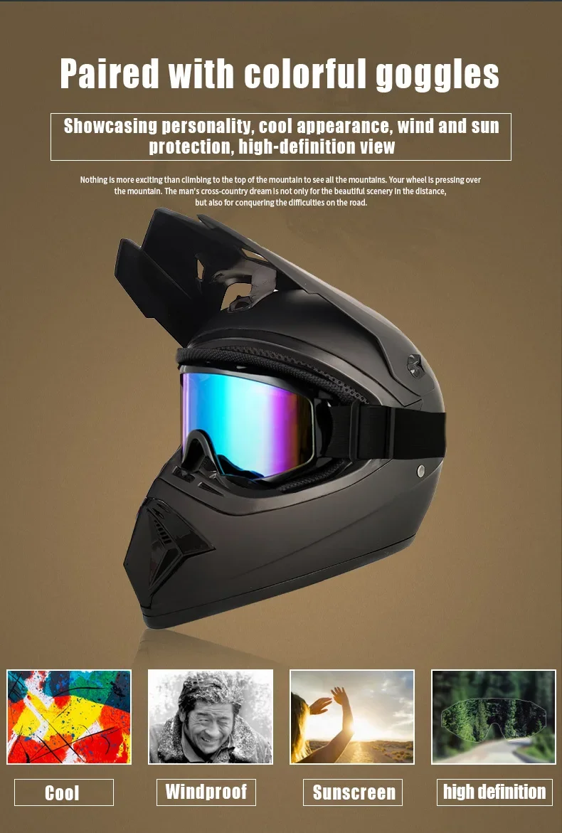 Youth Motorcycle Helmet Children Off Road Capacete Dirt Bike Downhill ATV DH Go-kart Cross DOT Approval Mountain Bike For Kids