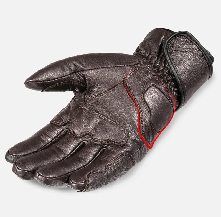 Real Leather Motorcycle Gloves Waterproof Windproof Winter Warm Summer Breathable Touch Operate Guantes Moto Fist Palm Protect