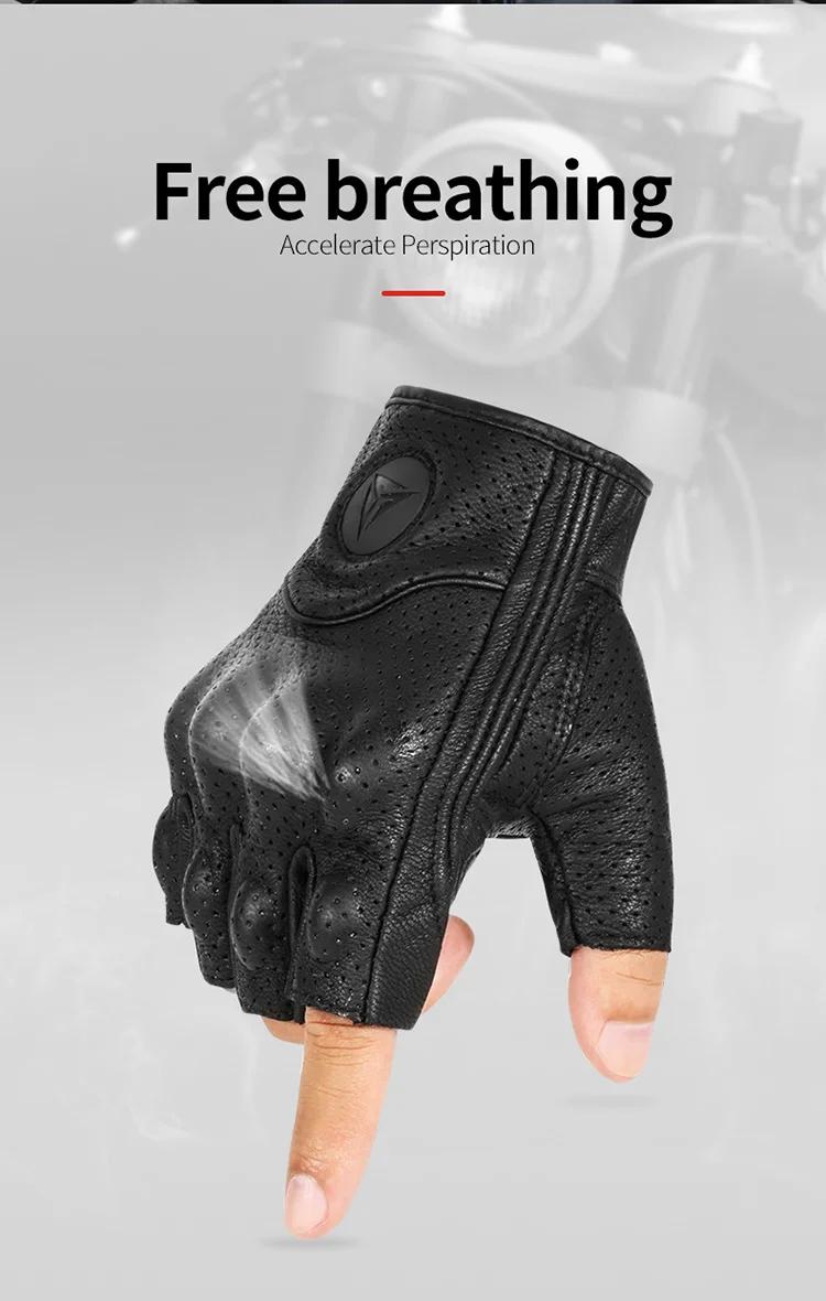 Real Leather Motorcycle Gloves Waterproof Windproof Winter Warm Summer Breathable Touch Operate Guantes Moto Fist Palm Protect