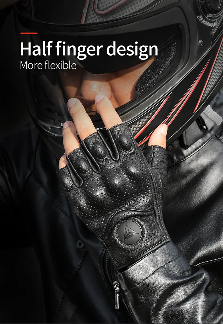 Real Leather Motorcycle Gloves Waterproof Windproof Winter Warm Summer Breathable Touch Operate Guantes Moto Fist Palm Protect