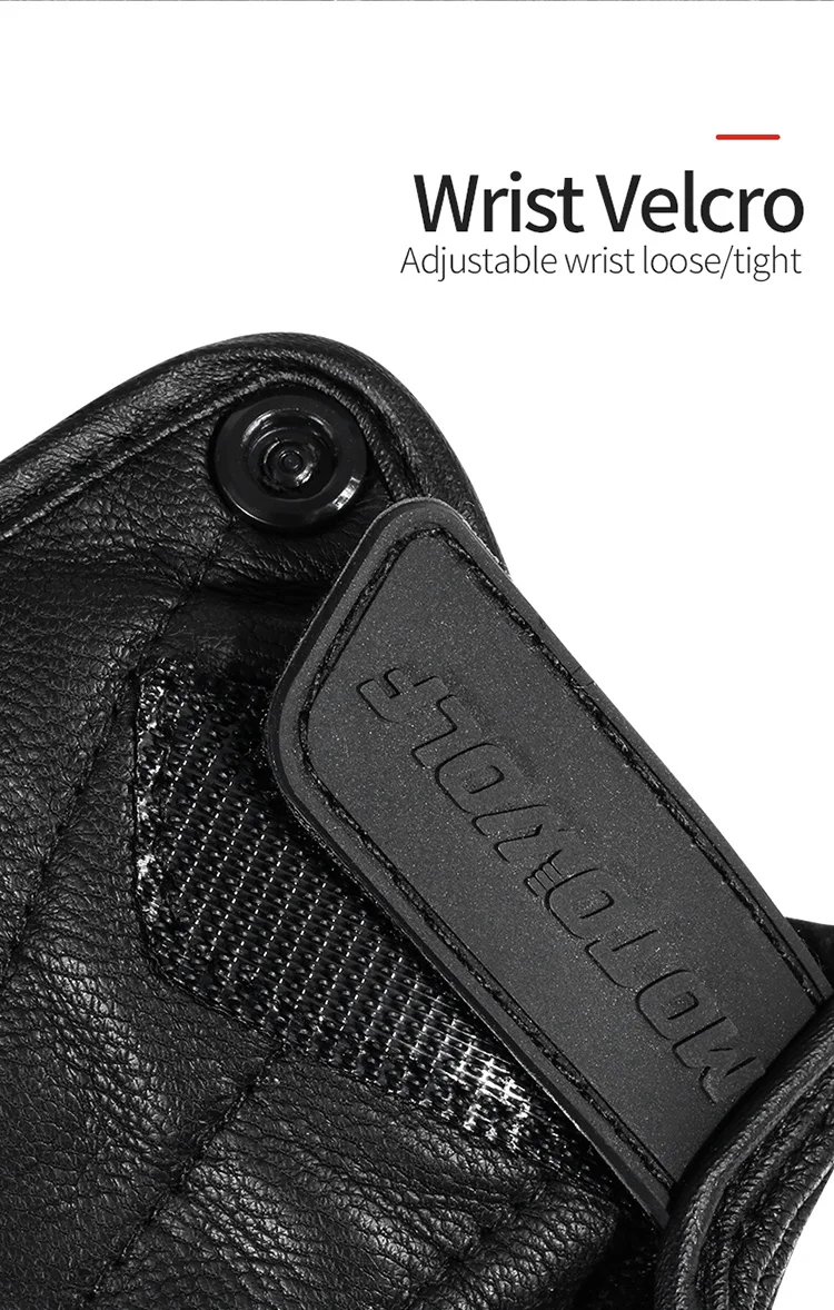 Real Leather Motorcycle Gloves Waterproof Windproof Winter Warm Summer Breathable Touch Operate Guantes Moto Fist Palm Protect