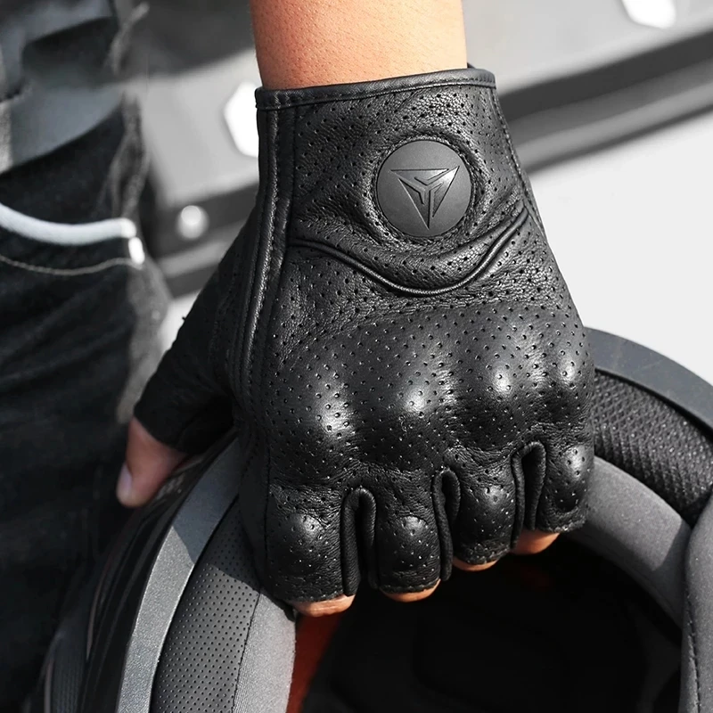 Real Leather Motorcycle Gloves Waterproof Windproof Winter Warm Summer Breathable Touch Operate Guantes Moto Fist Palm Protect