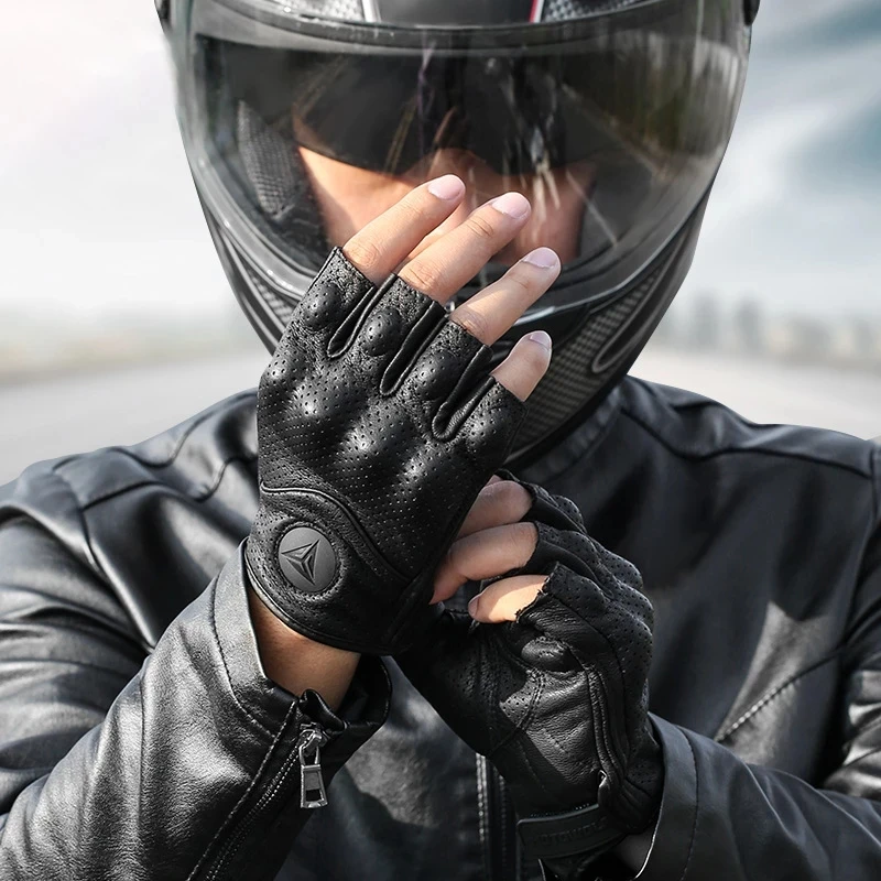 Real Leather Motorcycle Gloves Waterproof Windproof Winter Warm Summer Breathable Touch Operate Guantes Moto Fist Palm Protect