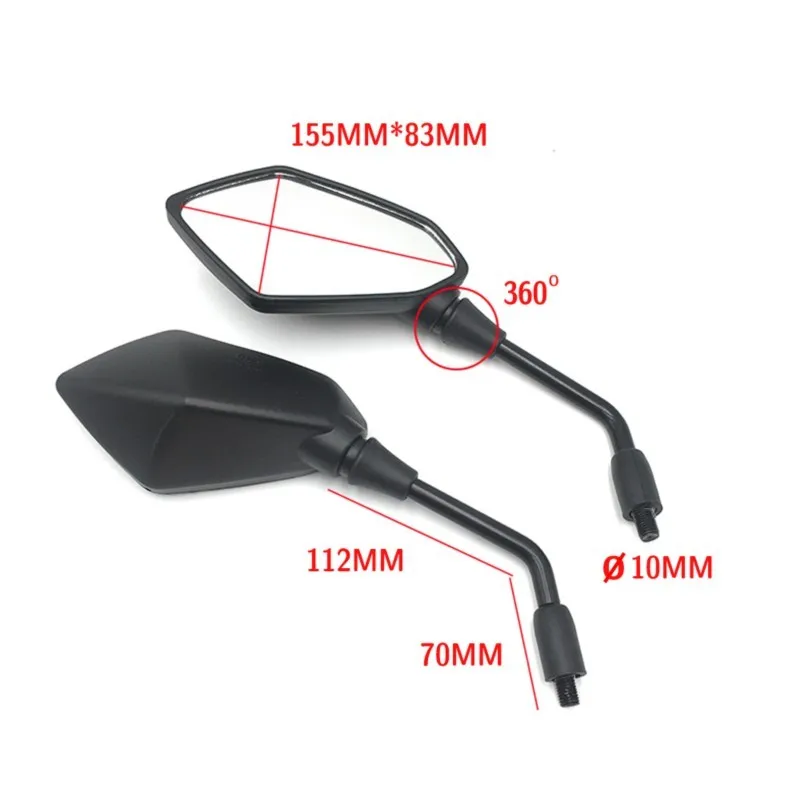 Motorcycle Rearview Mirrors Universal Accessories Chopper Mirror For Honda Rebel 500 1100 Varadero XL1000 Yamaha YBR125 FZ25