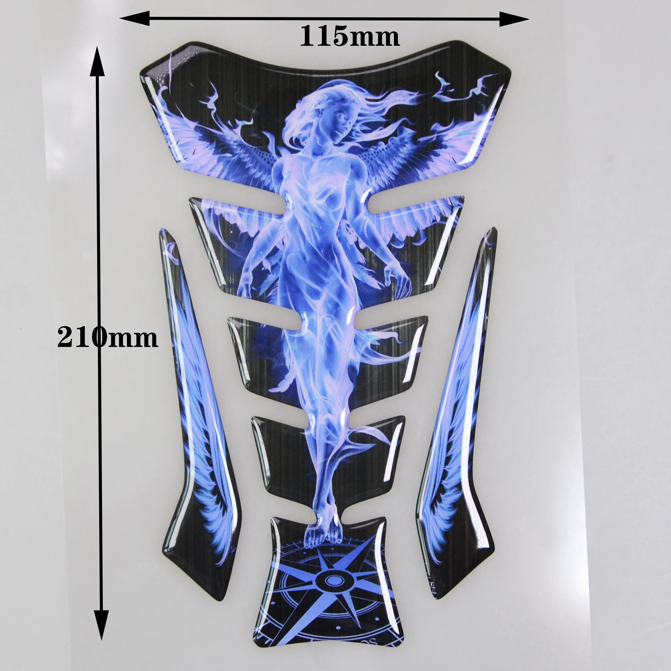 Motorcycle Universal Tankpad, Tank Pad, 3D Tank Pad Stickers, Oil Gas Protector, Tank Protector for SUZUKI YAMAHA Free Keychain