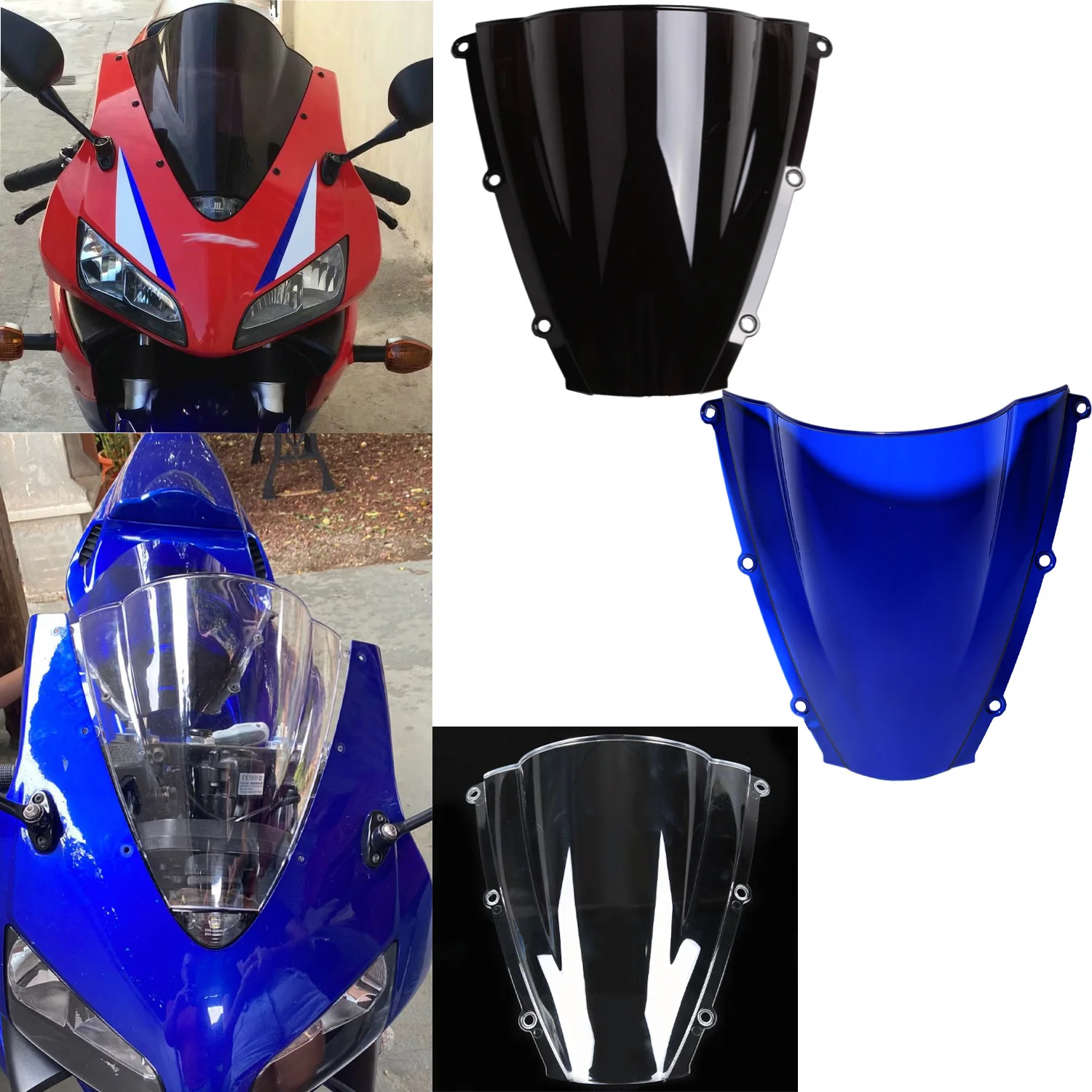 Motorcycle Windshield Windscreen Scratch Resistant Wind Screen For HONDA CBR600RR F5 2003 2004
