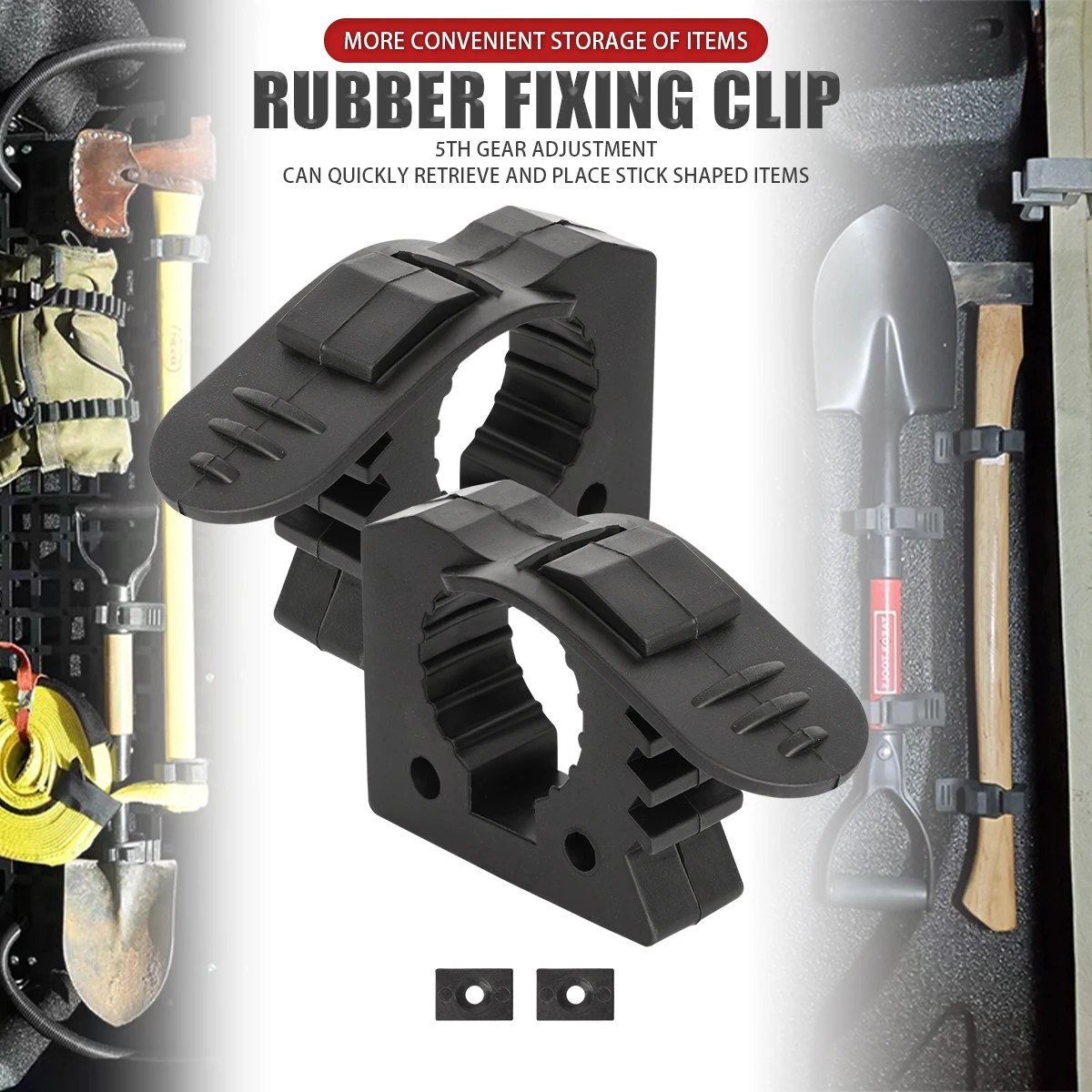 1-8pcs Rubber Clamps Quick Release Mounting Clamps 30-40mm for Car Off Road Truck Trailer RV Boat Accessories Mounting Tools