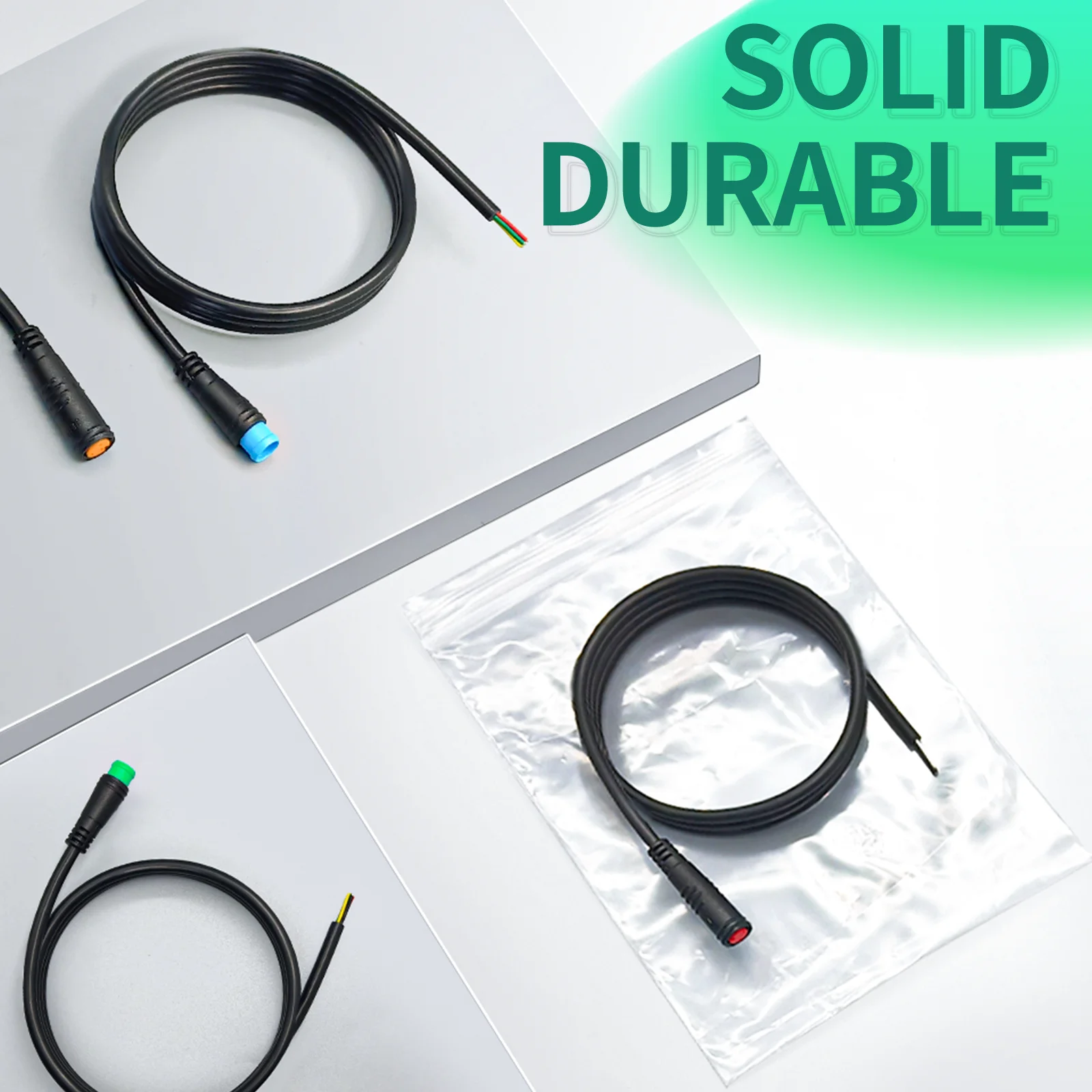 Waterproof Cable Julet Electric Cables 2/3/4/5/6/7Pin Connector for Ebike Light Throttle Ebrake Display Ebike Parts Extend