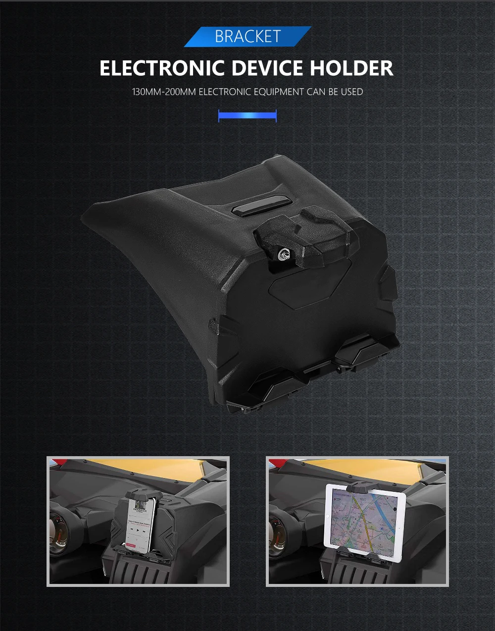 Smartphone Bracket With Integrated Storage Models Box Organizer Tray For 2017-2023 Can Am Maverick X3 Accessories 715002874