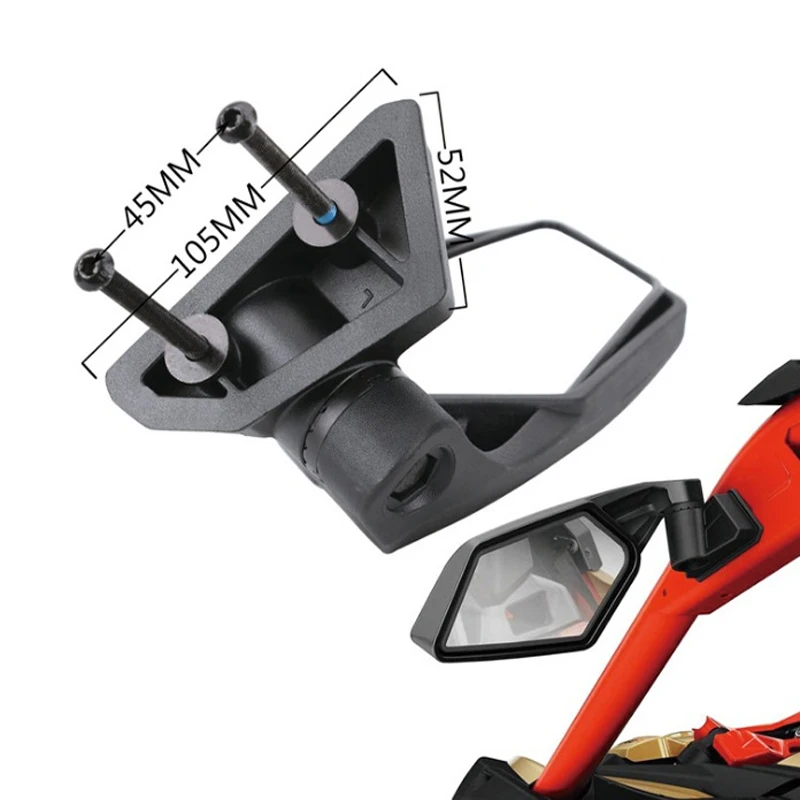 2Pcs UTV Side View Mirrors Rearview Mirror For Can Am Maverick X3 Max Turbo R 2017-2022