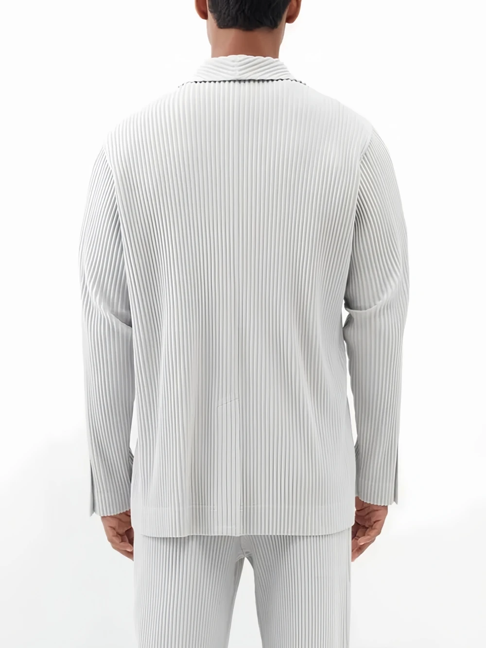 Miyake Pleated Blazers Business Casual Lined Blazer Top Fashion Suit Slim Fit Coat High Quality Jacket