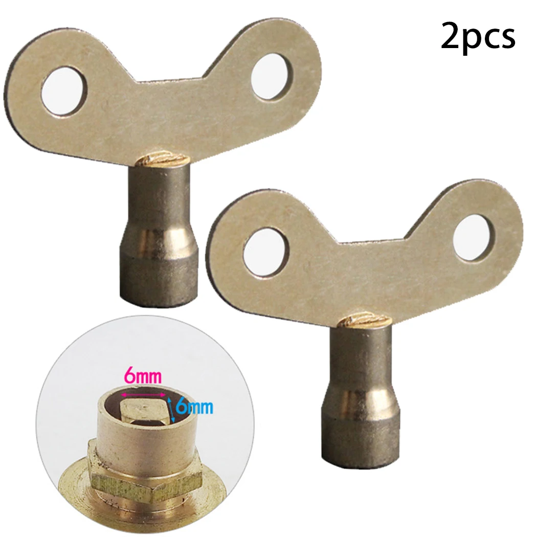 2*Faucet Key Radiator Plumbing Bleed Bleeding Key Keys Solid Iron For Venting Air Valve Bathroom Wrenches Tool Sets