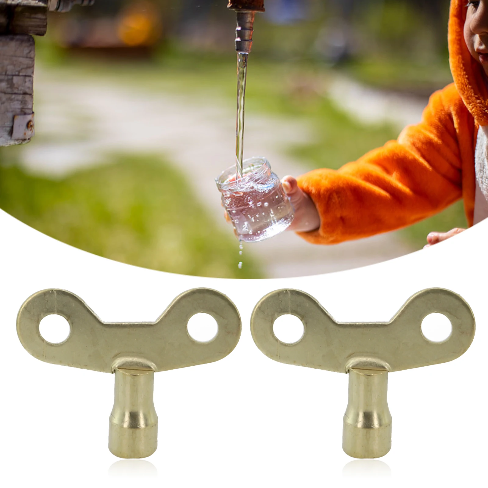 2*Faucet Key Radiator Plumbing Bleed Bleeding Key Keys Solid Iron For Venting Air Valve Bathroom Wrenches Tool Sets