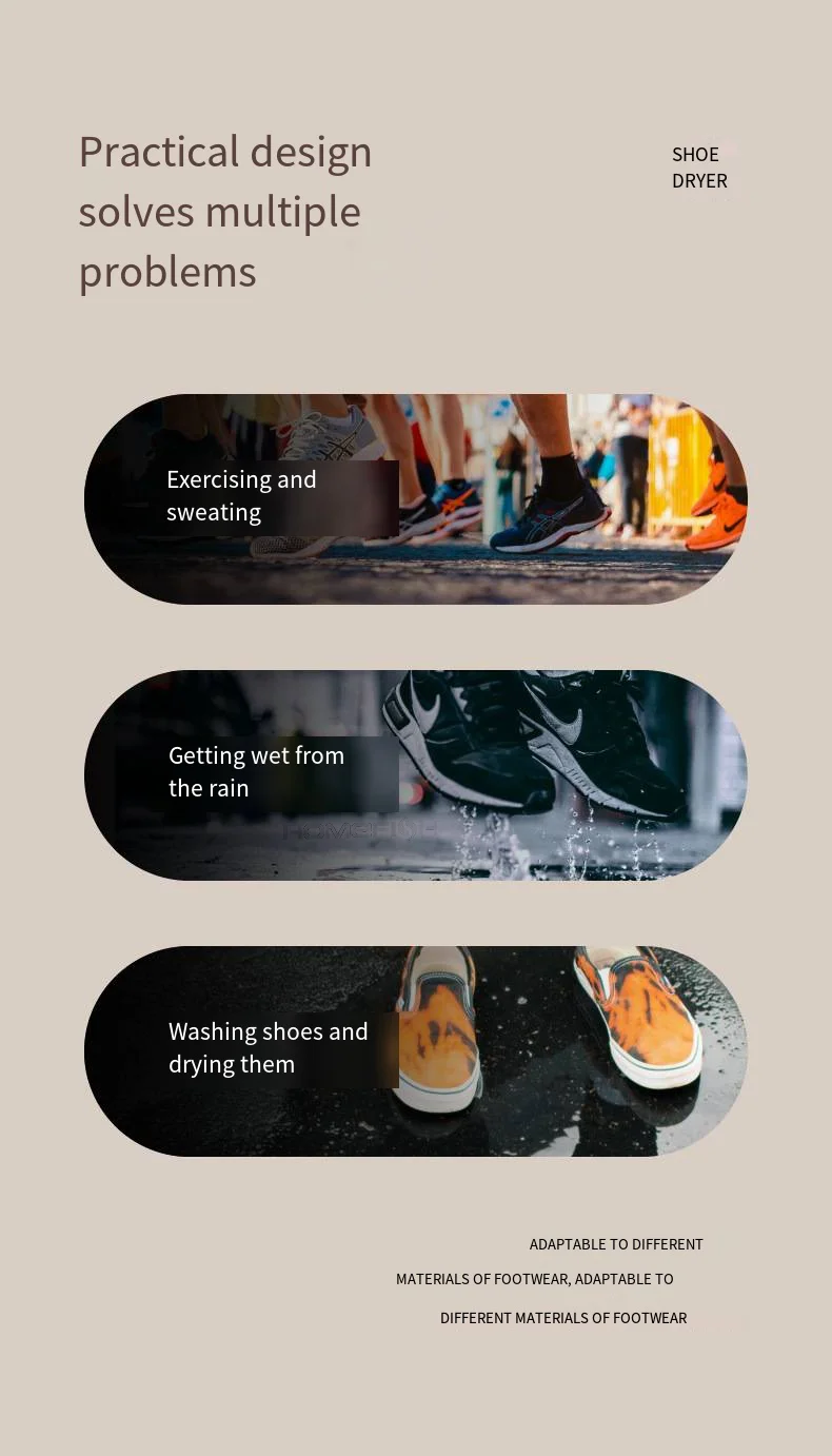 HOMEFISH 220V Electric Shoe Gloves Drying Machine Drier Odor Deodorant Heater Hats Socks Shoe Dryer EU Plug