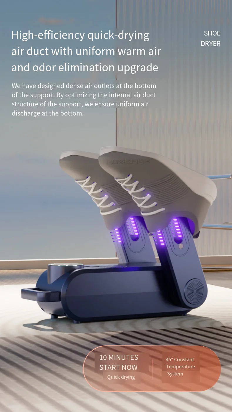 HOMEFISH 220V Electric Shoe Gloves Drying Machine Drier Odor Deodorant Heater Hats Socks Shoe Dryer EU Plug