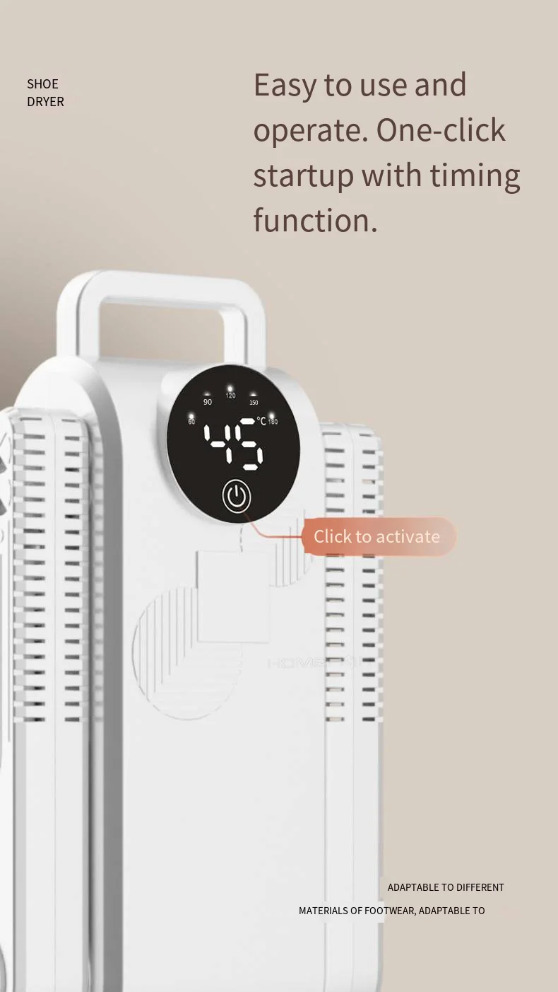 HOMEFISH 220V Electric Shoe Gloves Drying Machine Drier Odor Deodorant Heater Hats Socks Shoe Dryer EU Plug