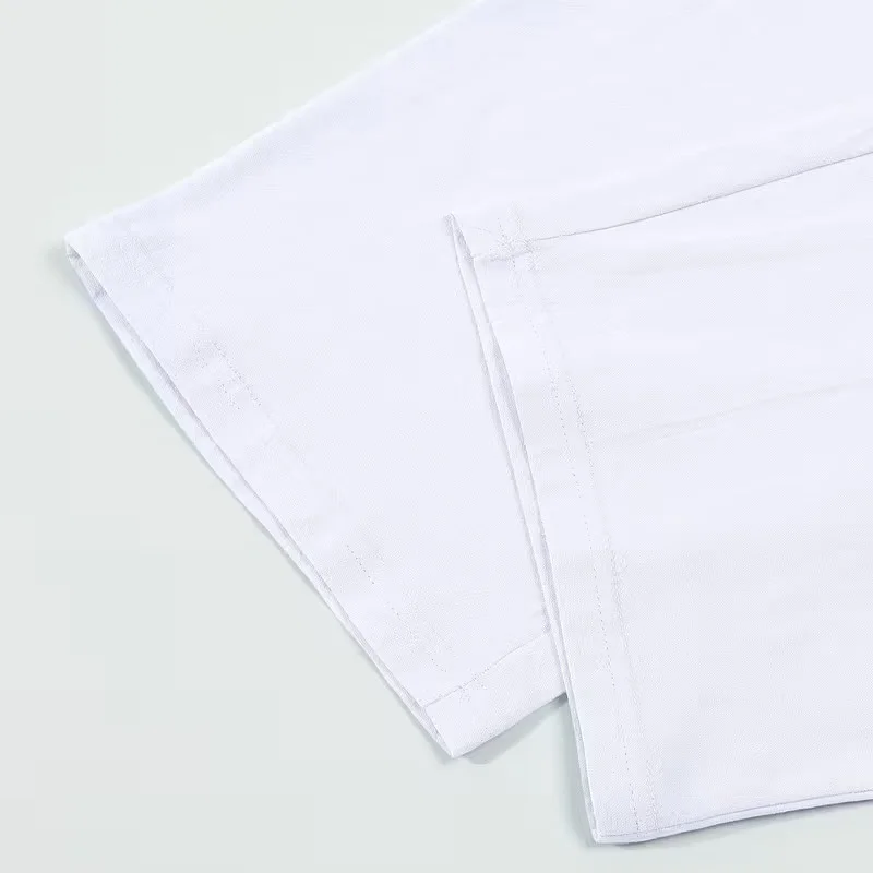 Men's Linen Drawstring Pants Casual Button Detail Elastic Waist Breathable Beach Vacation Daily Wear Straight Leg Trousers for M